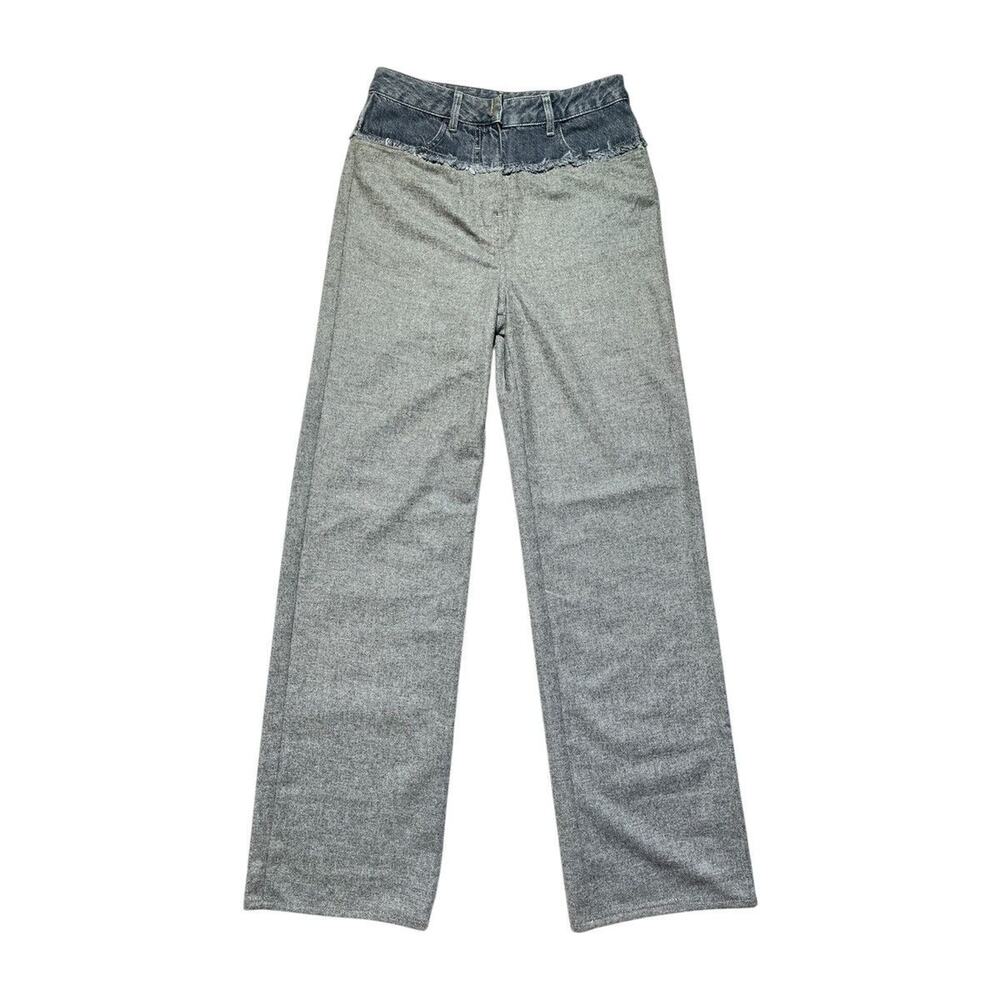 $1,820 hybrid paneled denim/wool trouser - Picture 3 of 7